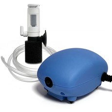 아쿠아테라 미니어항 기포 발생기 + 콩돌 스펀지 여과기 + 에어호스 세트 블루 AT-CH9001, 1세트, 2.5W