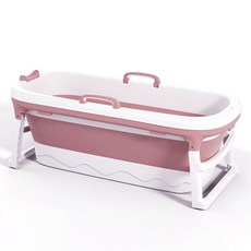 바디엔 이동 접이식 일반 욕조 대형, 핑크, 1개