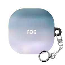 몬드몬드 포인트 소프트 갤럭시 버즈프로 버즈라이브 하드 케이스 + 키링, Fog