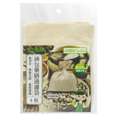 TU 良品 滷包藥膳過濾袋 附贈綁繩 B-224 (20 × 15 cm,4枚), 1包