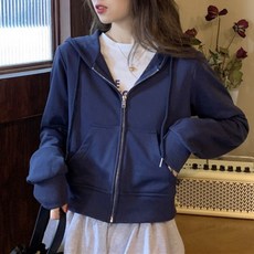 아이엠몽 여성용 비아니 데일리 크롭 후드 집업