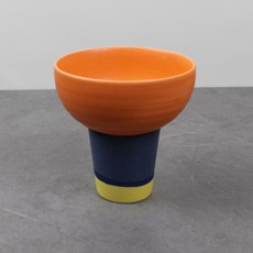 Dalsogum 陶瓷把手彩虹馬格利酒杯, 1個, 橘色