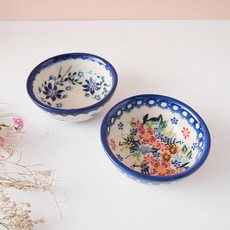 베나 폴란드 도자기 그릇 소스종지 C106 C209, 혼합색상, 1세트