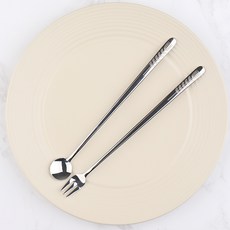 블라썸 레이저 롱스푼 3p + 포크 3p 세트, 혼합색상, 1세트 혼합색상, 1세트
