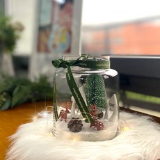 MORIANN 聖誕玻璃瓶內聖誕快樂燈飾組, 1個, 混色