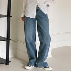 어썸풀 여성용 데이니 와이드 데님 팬츠 롱