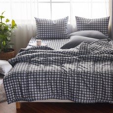 보송보송심플피치스킨차렵이불패드베개세트