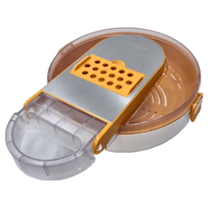PUSH! 廚房用品 多功能切菜器, ABS+304不鏽鋼+420J2不鏽鋼+TPR, 29.5 x 22.8 x 9cm, 橙色, 1個