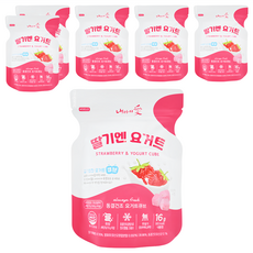 Naeiae 寶寶優格球, 草莓優格, 特殊冷凍乾燥技術, 入口即化, 立方體形狀, 草莓, 16g, 6包