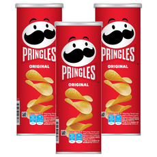PRINGLES 品客 洋芋片 原味, 全面升級 口感香酥脆 厚實馬鈴薯片, 102g, 3罐