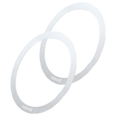 Baseus 倍思 磁環金屬引磁片，纖薄0.4mm，簡便安裝，安全不傷手機, 銀色, 2個