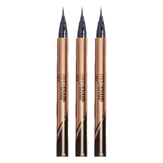 MAYBELLINE 媚比琳 超激細抗暈眼線液抗手震版, 0.01mm抗手震筆尖, 全天候持久顯色, 防水抗暈染, 深邃棕, 3支