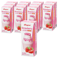 Binggrae Light 草莓風味保久調味乳, 韓國超人氣, 200ml, 12入