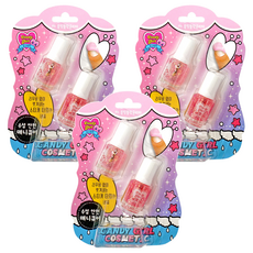 Candy girl 兒童水性指甲油套裝, 可撕拉，顏色鮮明可愛，溫和不刺激, 06 閃耀亮片, 3組