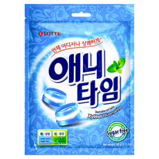 LOTTE 樂天 Anytime 薄荷三層糖, 無糖, 木糖醇, 淨重60g, 60g, 1包