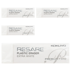 KOKUYO 國譽 RESARE橡皮擦，特殊發泡體與橡膠石墨強力吸附, 白色, 4個