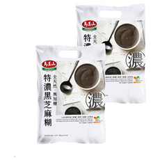馬玉山 全天然無加糖特濃黑芝麻糊, 全素食配方, 高纖、高鈣、高鐵, 360g, 2袋
