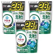 ARIEL Pro 4D立體洗衣膠球補充包 綠色室內曬衣, 31顆, 3袋