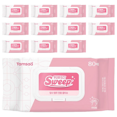 Tamsaa 拋棄式抹布濕巾, 廚房專用, 80張, 6包, 12包