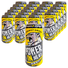 金車 POWER IN 威豹能量飲料, 320毫升 x 24入, 熱帶水果風味, 能量補充, 320ml, 24罐