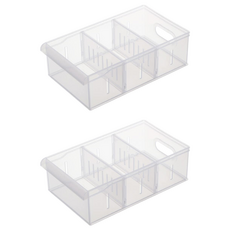 KEYWAY 聯府 隔板收納盒 2550ml, LF-3002, 2個