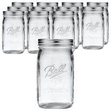 Ball 玻璃梅森罐, 32oz (約946ml), 12入, 946ml, 12個
