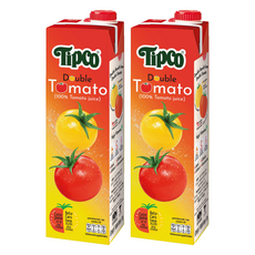Tipco 100%雙番茄汁, 2瓶, 1L, 無添加純天然，補充蔬果營養
