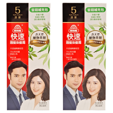 美吾髮 快速護髮染髮霜 補充包 80g, 5 深栗, 2盒
