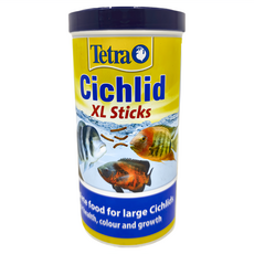 Tetra 德彩慈鯛 XL 條狀飼料，適用於大型慈鯛，促進健康、增色和生長, 1瓶, 1L