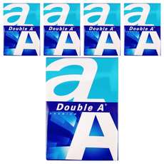 Double A 多功能影印紙 Set 5, 紙張白皙不易透光，書寫流暢，高不透光度，適合雙面影印, A4, 5包
