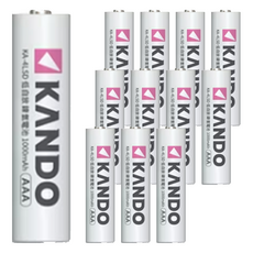 KANDO 感動 4號低自放充電電池 1000mAh Set 4顆, 各類3C/電子產品均適用, 3組