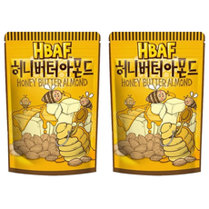 HBAF 杏仁果 蜂蜜奶油味, 韓國進口, 酥脆可口, 120g小包裝, 120g, 2包