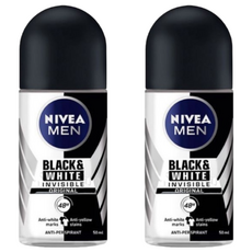 NIVEA 妮維雅 男士止汗爽身乳液 無印乾爽, 5合1, 48小時防護, 50ml, 2瓶