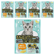 QQ KIT 活性炭環保紙貓砂, 8L, 2.5kg, 5包