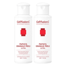 Cell Fusion C 木瓜淨透潔顏粉, 木瓜顆粒煥膚超微粉末深層清潔劑, 去除雜質, 維持肌膚清潔, 50g, 2瓶