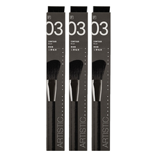 Solone 大藝術家玩色系列 F03 修容刷，斜角毛流設計, 3支