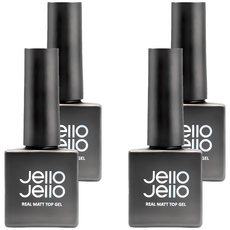 Jello Jello Real Matt Top Gel 霧面凝膠, 10ml, 透明, 4瓶