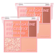 16 brand 迷你雜誌6色彩妝盤 Vol.10 Mermaid Coral Mood, 2個
