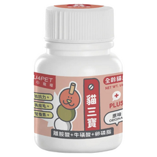 nu4PET 陪心寵糧 機能Plus 貓三寶, 含卵磷脂 牛磺酸 離胺酸, 皮膚毛髮營養補給, 六個月以上貓咪適用, 皮膚/毛髮, 1罐