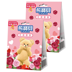 熊寶貝 衣物香氛袋 花漾香氛, 天然精油, 持香8週, 3入, 2盒