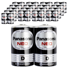 Panasonic 國際牌 錳乾電池 1號 黑色, 2顆, 18組