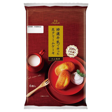 Maybelle 丸中製菓 濃厚鮮奶油蛋糕 6入, 綿密細緻, 口感極佳, 單獨包裝方便攜帶, 192g, 1袋