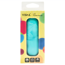 VIIDA JOY 兒童吸管便攜組, 鉑金矽膠, 不含BPA, 1支, 1組