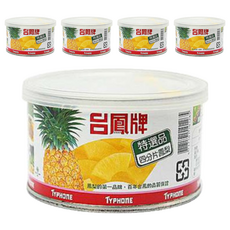 台鳳牌 四分片鳳梨, 即開即食新鮮水果, 拜拜貢品上乘之選, 227g, 5罐