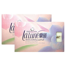 lalune 蘭韻 棉質化妝棉 Facial Puff 100% 純天然棉 100片, 2盒