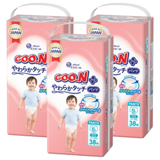 GOO.N 大王 日本境內版 SJ柔觸肌系列 褲型尿布, XL, 114片