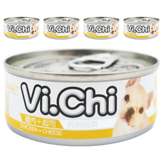 Vi.Chi 維齊 經典犬罐，雞肉起司口味，80g，全犬種適用, 雞肉 + 起司, 5罐