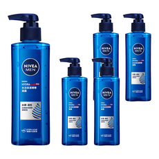 NIVEA 妮維雅 男士水活保濕精華凝露, 高保濕玻尿酸 凝露質地 清爽不黏膩, 150ml, 5瓶