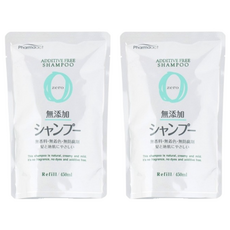 KUMANO 熊野油脂 Pharmaact 無添加潤髮乳補充包 450ml 無香料 無著色 無防腐劑, 2包