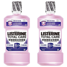 LISTERINE 李施德霖 全效護理除菌漱口水 無酒精配方, 溫和口感, 750毫升, 750ml, 2瓶